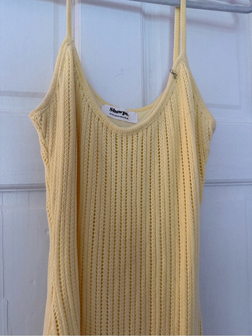 Showpo. Pale Yellow Knit Dress